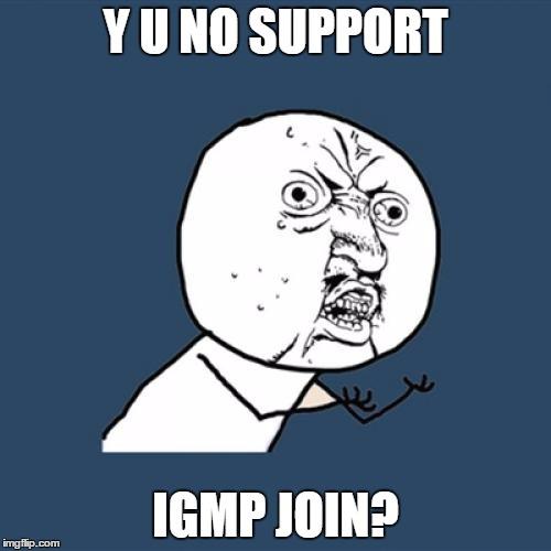 Y U NO IGMP